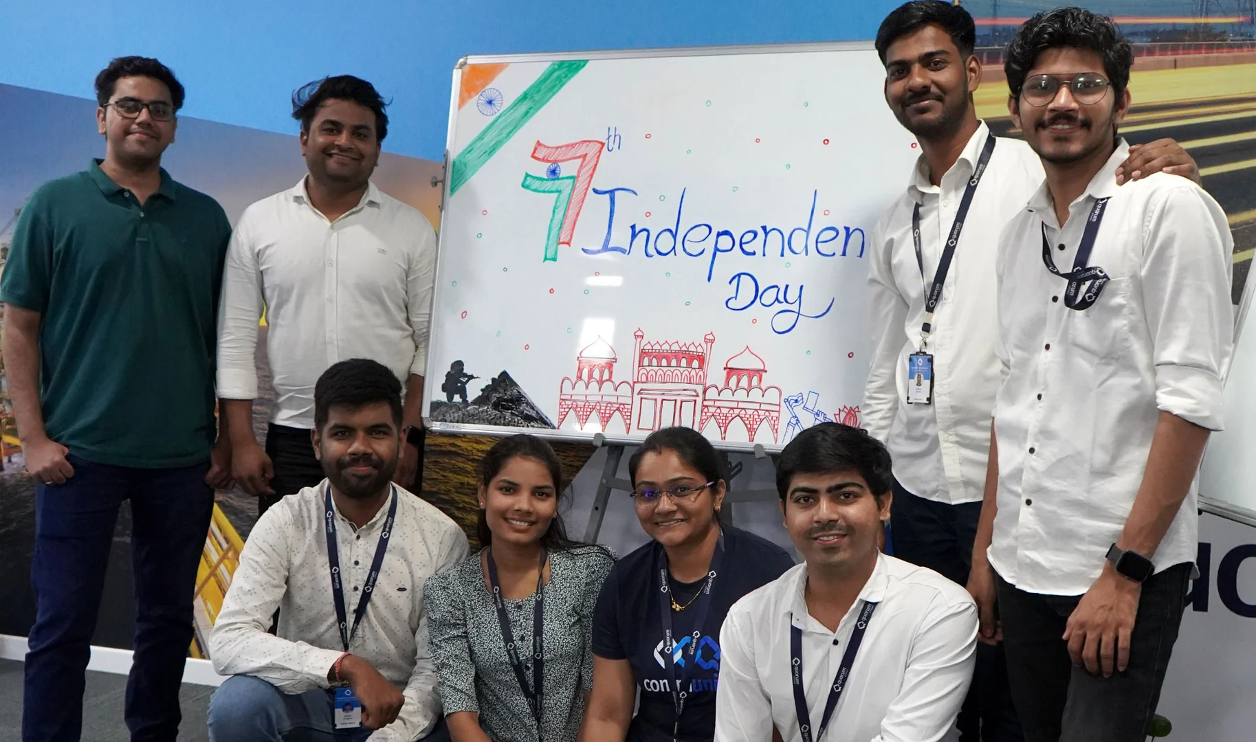 Quorum Celebrates India S 77th Independence Day - Group Photo of Quorum Team at India